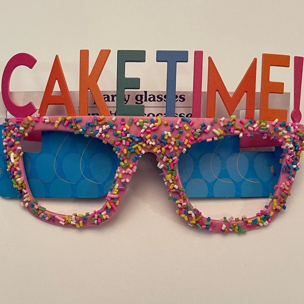 NWT Cake Time Party Glasses - Pink Sprinkles